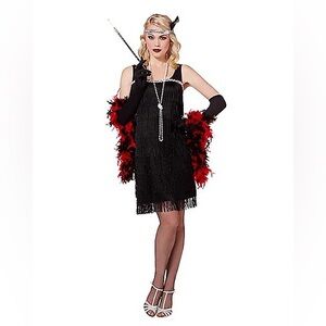 Flapper Girl adult large - Black and Red